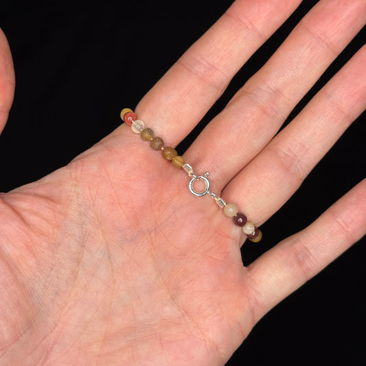 Kinder-Perlenarmband „Mixed Colors“ – mit 925 Sterling Silber Verschluss