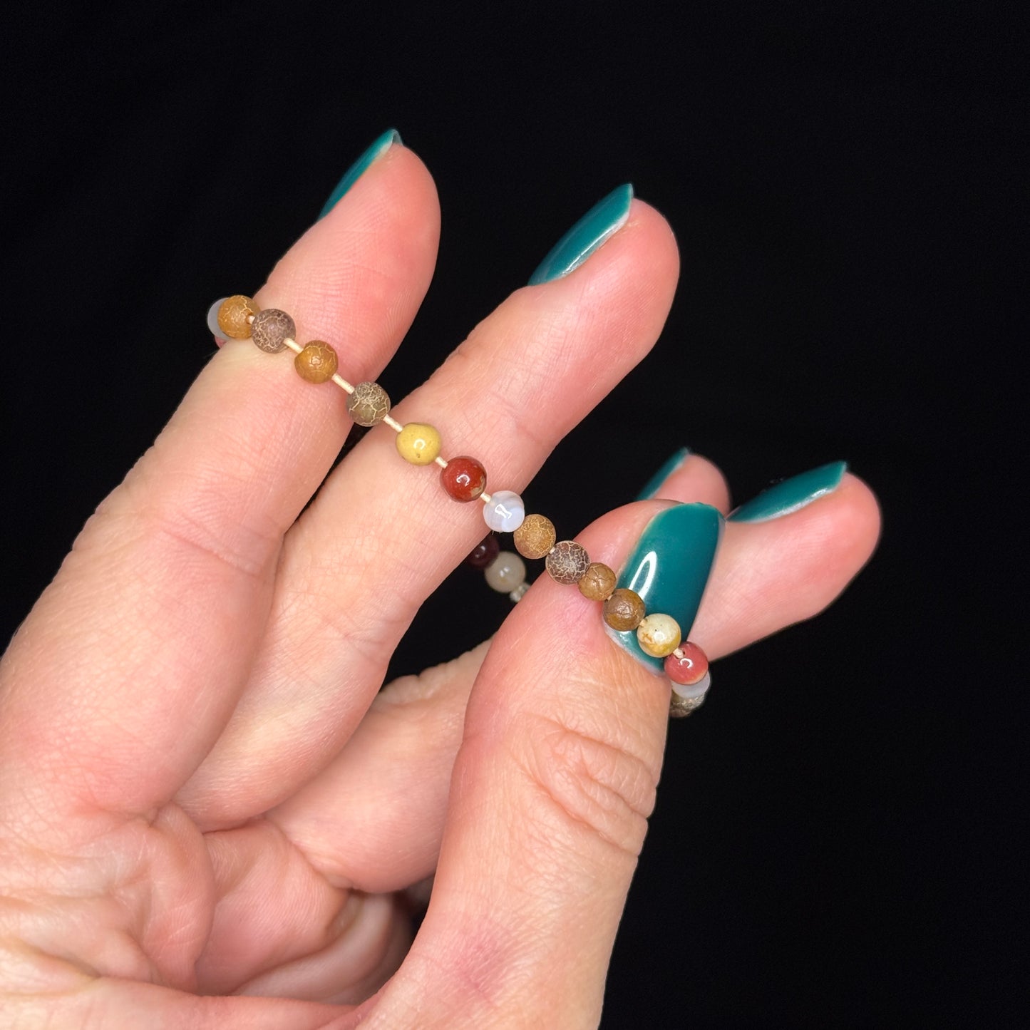 Kinder-Perlenarmband „Mixed Colors“ – mit 925 Sterling Silber Verschluss