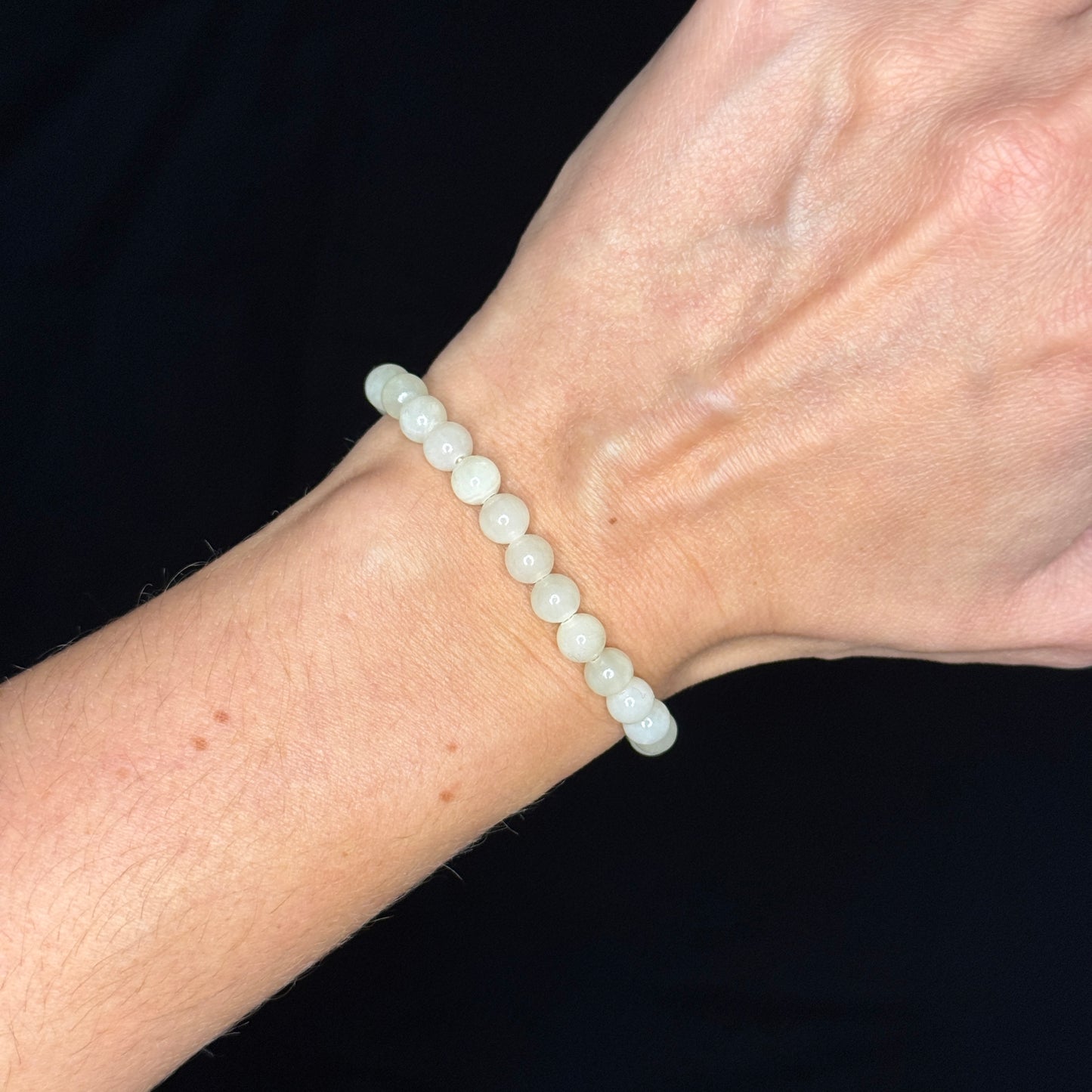 Perlenarmband „Icey Yellow“ – Natursteinperlen mit 925 Sterling Silber Verschluss